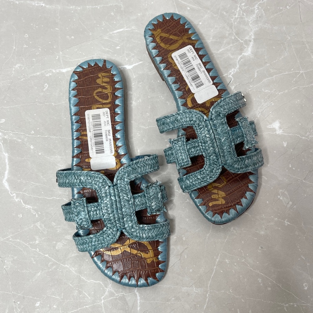 NEW Sam Edelman Beckie Raffia Slide Sandal (Left 6, Right 6.5)